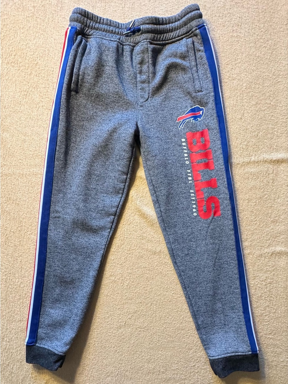Buffalo Bills Kids' Gray Fleece Jogger Pants